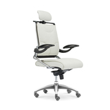 虹桥品牌老板椅 职员椅新款 电脑椅 时尚多功能全皮转椅 白色椅子