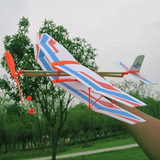 航模拼装 双翼橡筋动力飞机模型玩具 科普模型 橡筋动力双翼机