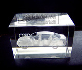 水晶激光内雕定制 内雕三维汽车模型 4S店新车上市纪念礼品摆件