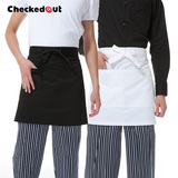 Checkedout时尚西餐快餐厅服务员工作制服围裙男女咖啡店员围兜裙