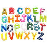 字母磁性韩国创意26个字母冰箱贴宝宝早教木质卡通磁贴75g