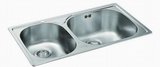 弗兰卡正品不锈钢水槽套餐厨房水槽日内瓦GEX620D双槽含龙头双盆