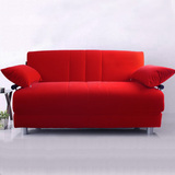 欧式单人1.2米1.5米可折叠沙发床 加厚长植绒布 宜居实用多种颜色