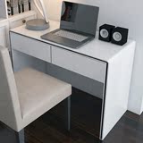 白烤漆电脑桌 台式 家用现代写字台简约小书桌办公桌子学习桌包邮