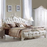 欧式床双人床实木床法式床公主床奢华白色描金酒店样板房新古典床