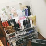 透明化妆品收纳盒超大号带盖防尘桌面亚克力彩妆护肤品收纳整理盒