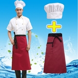 夏季绣龙厨师服短袖套装制服男女餐厅茶楼酒店厨房厨师长工作服棉