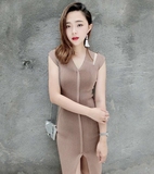 Lin Edition 肩部镂空 硬挺质感 两穿式针织连衣裙（两色）