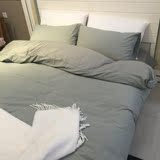全棉贡缎素色四件套床单被套60支纯色床上用品高端白色日式家纺