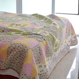 外贸精品尾单韩式风水洗被绗缝被超柔100%全棉出口品质床盖空调被