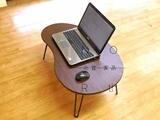 日式简约实木铁艺小电脑桌书桌家用落地单人小户型写字台矮脚桌