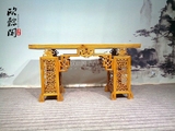 1.4米中式现代实木琴桌古筝桌茶桌书桌雕花榆木供桌条案仿古家具