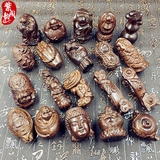 越南沉香木雕刻葫芦手把件招财貔貅 红木小件家居摆件木制工艺品