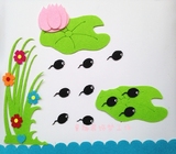 幼儿园墙面装饰墙贴画 教室创意春夏天 环境布置主题墙荷花蝌蚪