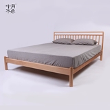 特价实木家具床双人硬板现代简约中式1.5米1.8黑胡桃榉木仿古大床