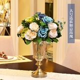 高档欧式奢华样板房客厅家居装饰品摆件餐桌玻璃花瓶花器摆设