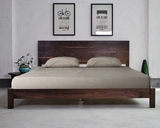 黑胡桃木床 橡木床 北欧实木床 简约 日式床 简约实木床 胡桃木床
