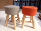 家用创意时尚小板凳布艺独凳实木个性创意沙发凳简约餐桌凳整装