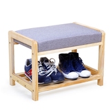 创意松木换鞋凳  实木环保换鞋架 简约现代日式小号换鞋凳置物架