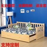 实木推拉沙发床特价1.8米1.2儿童两用抽屉床单人多功能折叠松木床