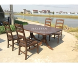 定制定做美式全实木家具 餐桌 实木餐桌椅定制 欧式地中海风格