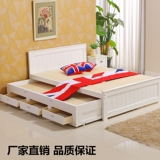 特价厂家直销纯实木床儿童床 单人床 双人床抽拉床 拖床 子母床