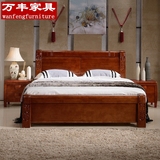 现代新中式橡木床实木床双人床1.8米婚床大床卧室家具PK水曲柳床