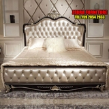 欧式床1.8米 实木床 双人床 样板房间设计师真皮简欧床 新古典床