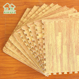 家用 泡沫地垫 环保材质 仿木纹地板 单片卧室可手洗成品地毯