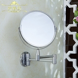 浴室化妆镜伸缩壁挂式折叠美容镜卫生间双面镜梳妆镜子包邮