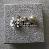代购专柜正品迪奥/Dior16s新款白色大小珍珠拼接链条两用耳环耳钉