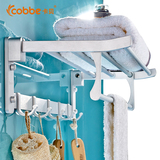太空铝折叠活动手巾架晾毛巾架浴室欧式卫生间衣架毛巾杆浴巾架套