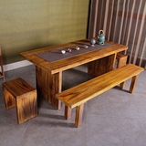 欧美式铁艺实木餐桌办公桌复古书桌办公桌咖啡桌电脑桌会议洽谈桌