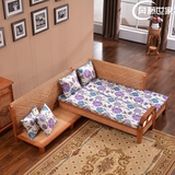 新款藤椅沙发多功能三人藤沙发组合客厅转角藤沙发床两用藤编藤艺