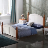 纯实木韩式床 现代简约儿童床 松木单人床小孩床1.5米双人床包邮