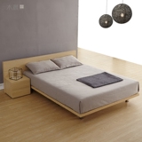 实木床1.8米双人床简约现代日式韩式榻榻米床北欧宜家实木软靠床