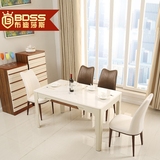 北欧宜家小户型大理石实木餐桌餐椅组合客厅家具现代简约欧式餐桌