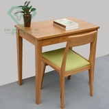宜家日式简约白橡木电脑桌欧式实木办公书桌胡桃书架组合书房家具