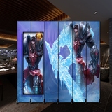英雄联盟3D立体游戏屏风隔断时尚客厅玄关 网吧YY主播网游背景墙