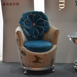 个性沙发创意客厅 新古典单人沙发现货 欧式接待沙发豪华沙发