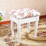 梳妆凳韩式田园妆台凳子换鞋凳布艺化妆凳可定制实木餐凳卧室家具