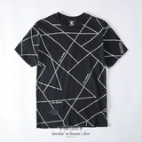 独家潮牌原创3D立体几何图案全身印花男T恤男士夏季创新短袖潮恤t
