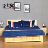 定制 特价成人全松木环保实木床单人床双人床简易床1.5米1.8米床