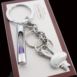 米菲兔沙漏钥匙扣创意可爱男女士汽车钥匙链韩版金属钥匙圈
