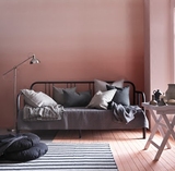 56温馨宜家IKEA费斯多坐卧两用床框架铁艺沙发床简易休闲沙发