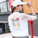 2016夏装新款 韩国学生棒球服夹克棒球衫 外套薄款宽松防晒衣女夏