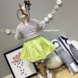 韩国夏季童装 儿童夏装 女童女宝宝短裙透气柔软棉布半身裙蓬蓬裙