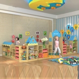 转角组合柜幼儿园区角收纳两边通玩具柜自由组合过家家游戏操作台