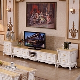 欧式电视柜实木雕花电视柜欧式大理石电视柜新古典电视柜茶几组合