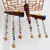 幼儿园走廊创意吊饰天花板挂饰空中走廊布置装饰手工diy竹编制品
